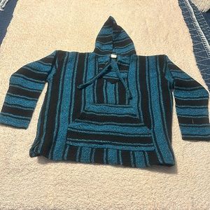 Knitted pull over hoodie